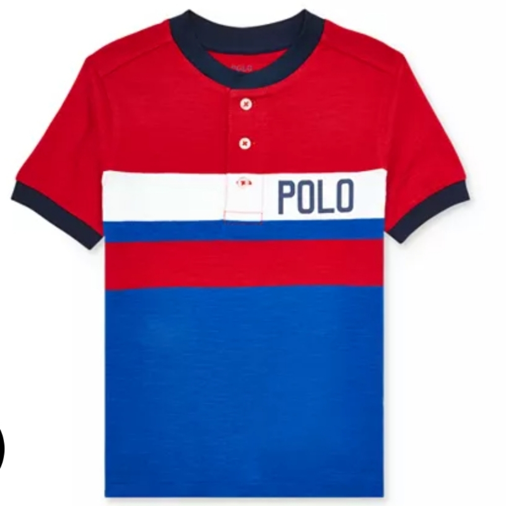 3/$20 Polo Ralph Lauren Boy's Striped Henley Tee